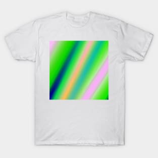 blue green yellow peach abstract texture T-Shirt